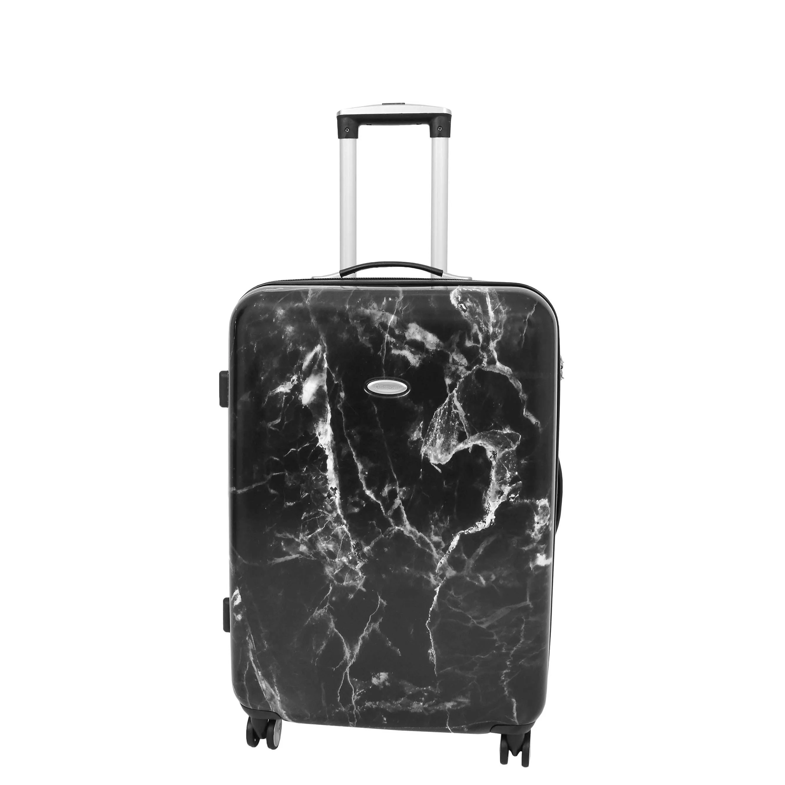 4 Wheel Luggage Hard Shell Expandable Suitcases Black Granite