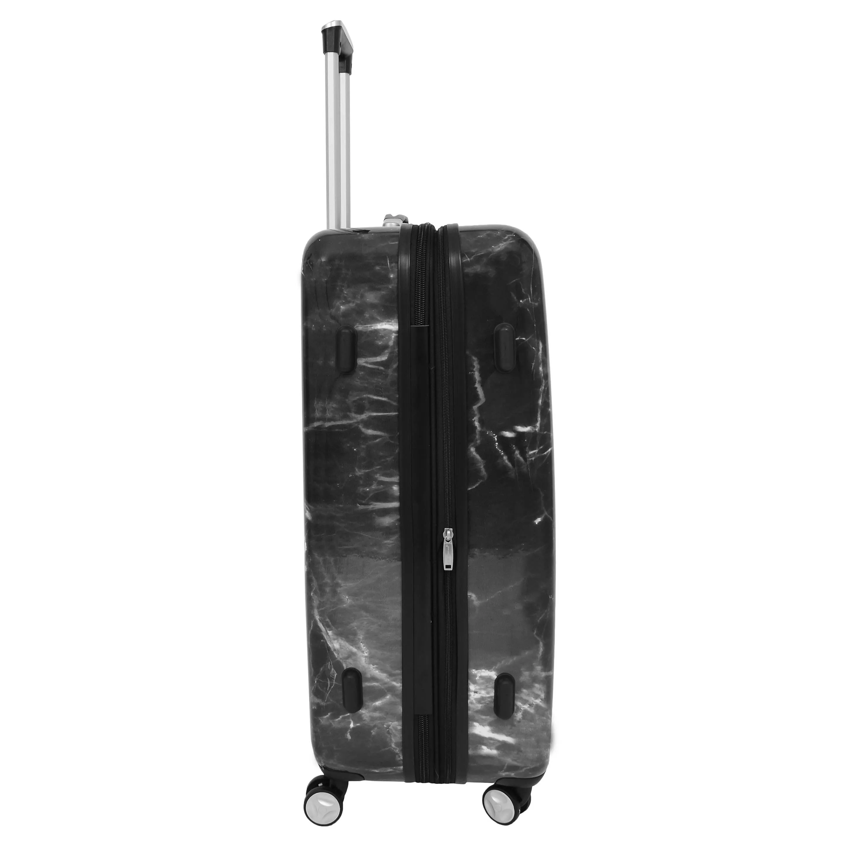 4 Wheel Luggage Hard Shell Expandable Suitcases Black Granite