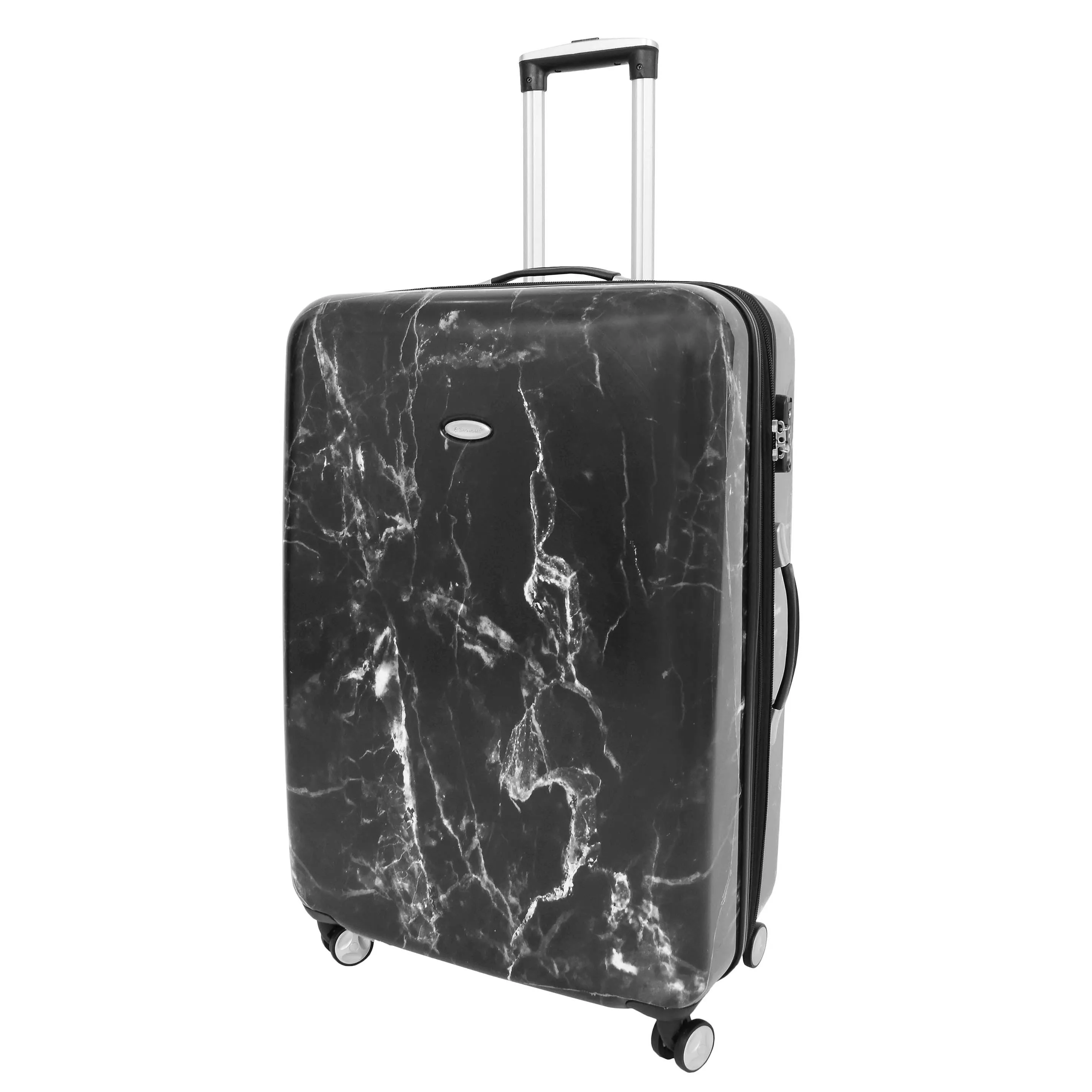 4 Wheel Luggage Hard Shell Expandable Suitcases Black Granite