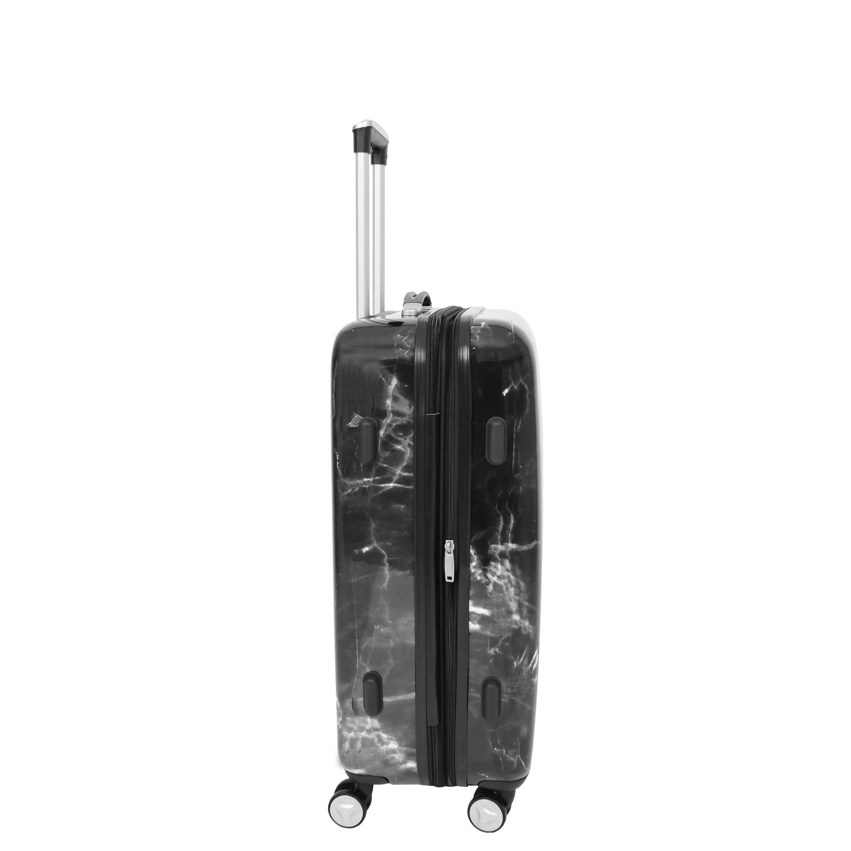 4 Wheel Luggage Hard Shell Expandable Suitcases Black Granite