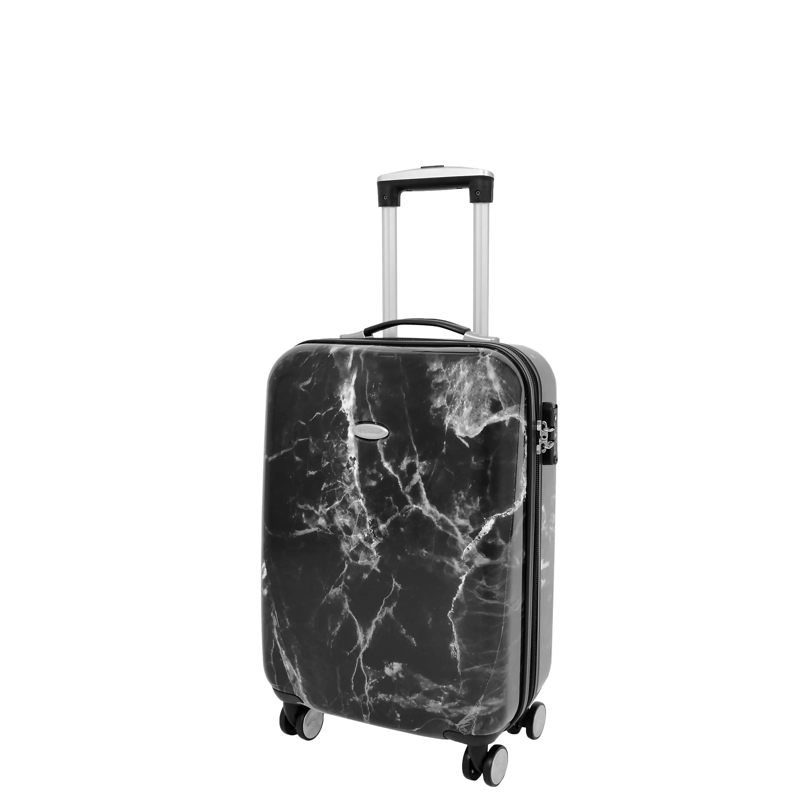 4 Wheel Luggage Hard Shell Expandable Suitcases Black Granite
