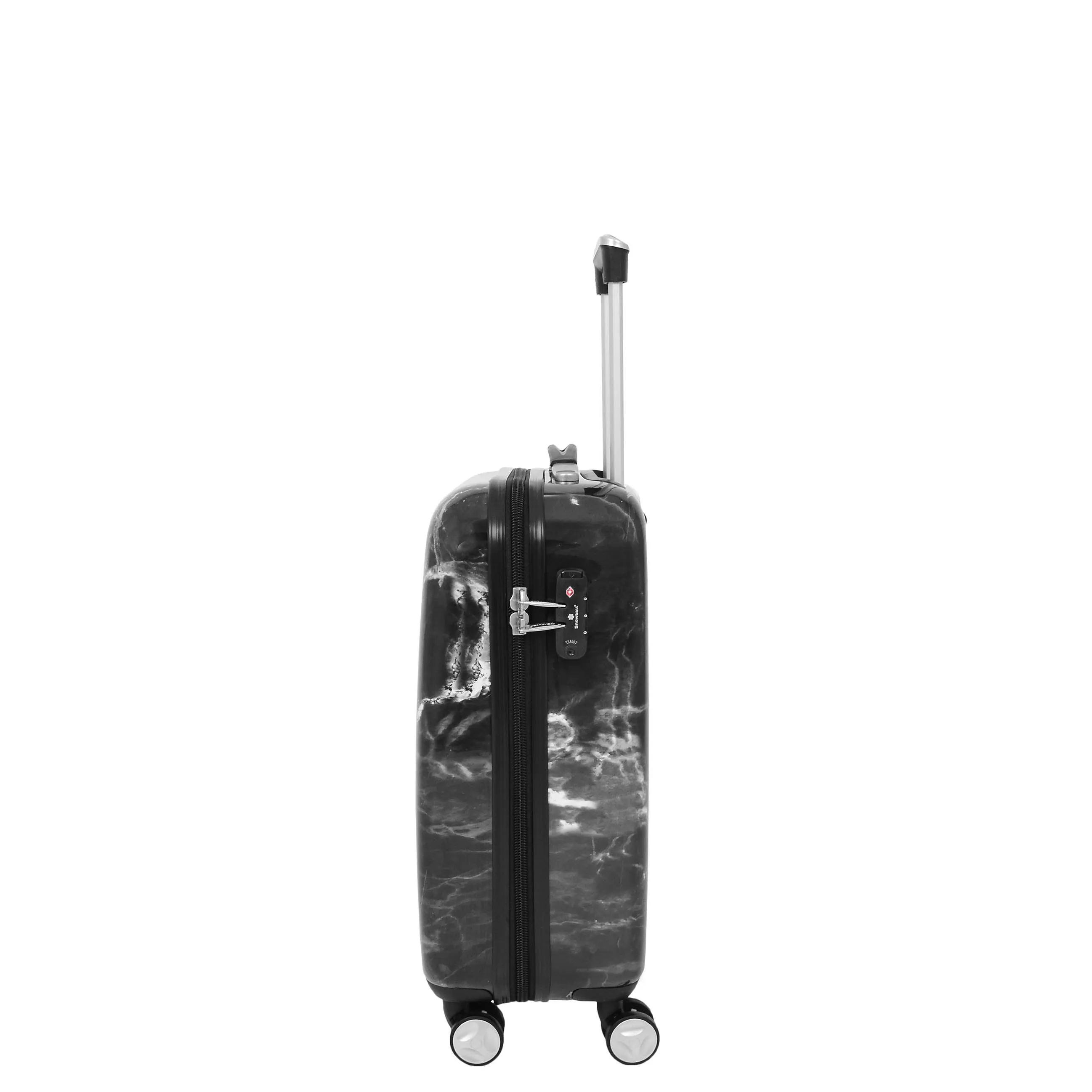 4 Wheel Luggage Hard Shell Expandable Suitcases Black Granite