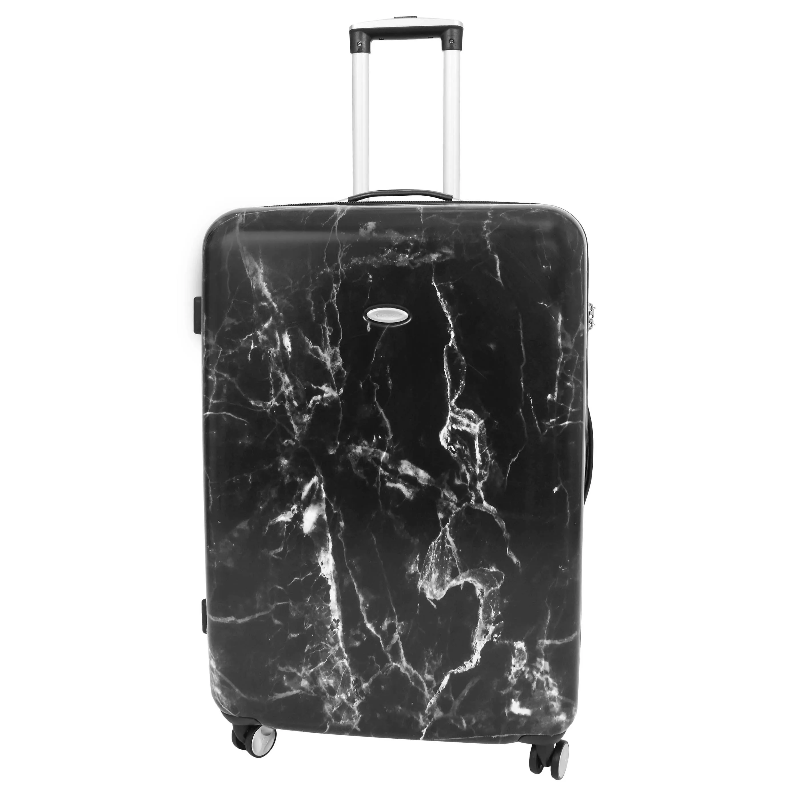 4 Wheel Luggage Hard Shell Expandable Suitcases Black Granite