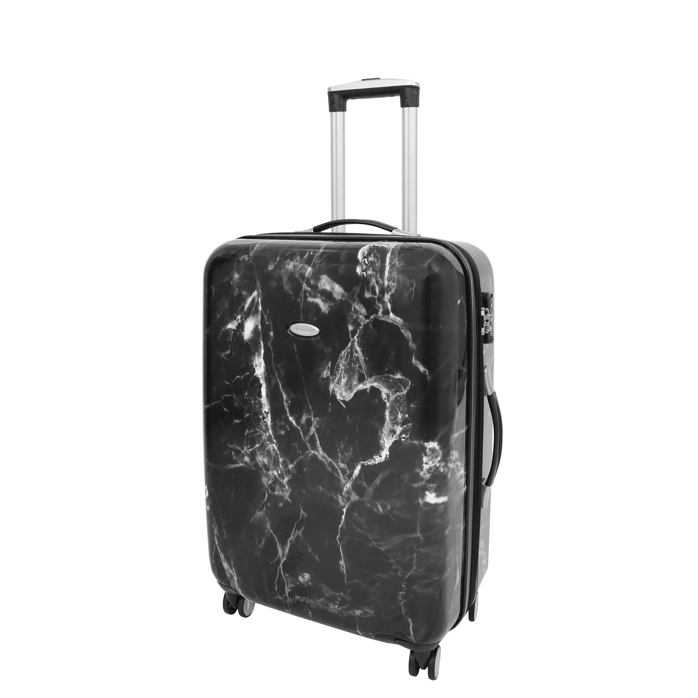 4 Wheel Luggage Hard Shell Expandable Suitcases Black Granite