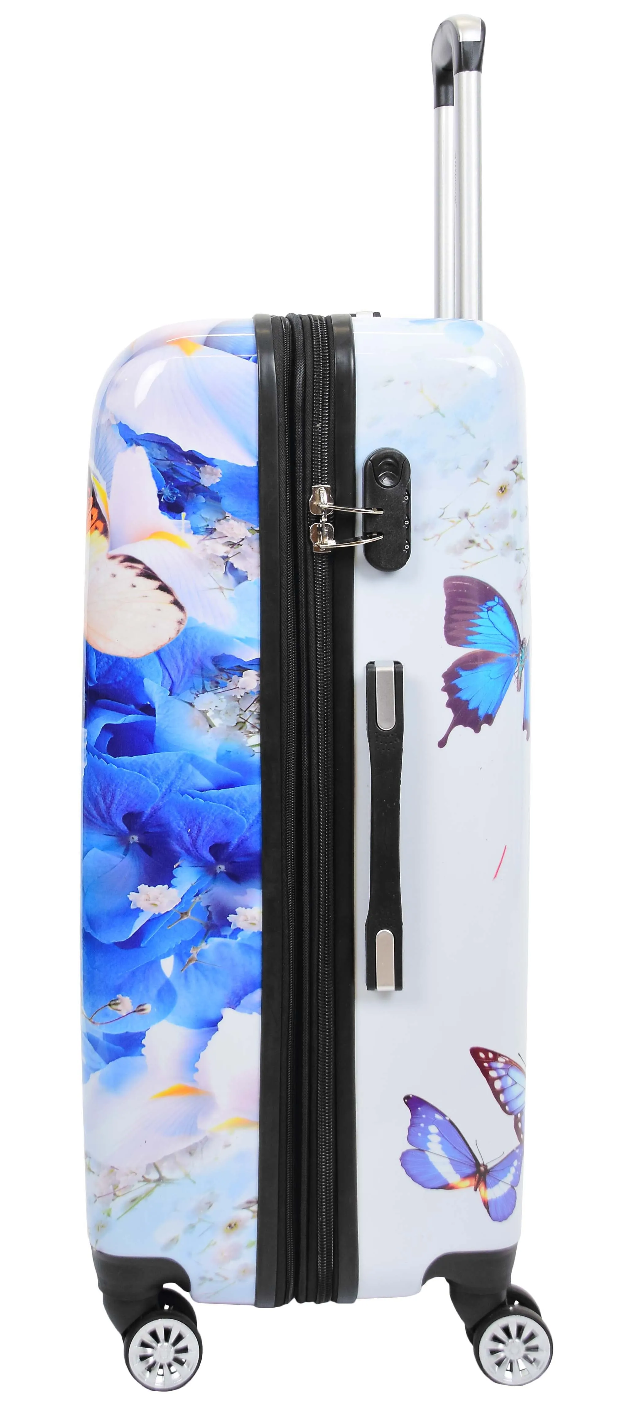 4 Wheel Suitcases Multi Butterfly PC Hard Shell Luggage Lightweight Travel Bag Hope