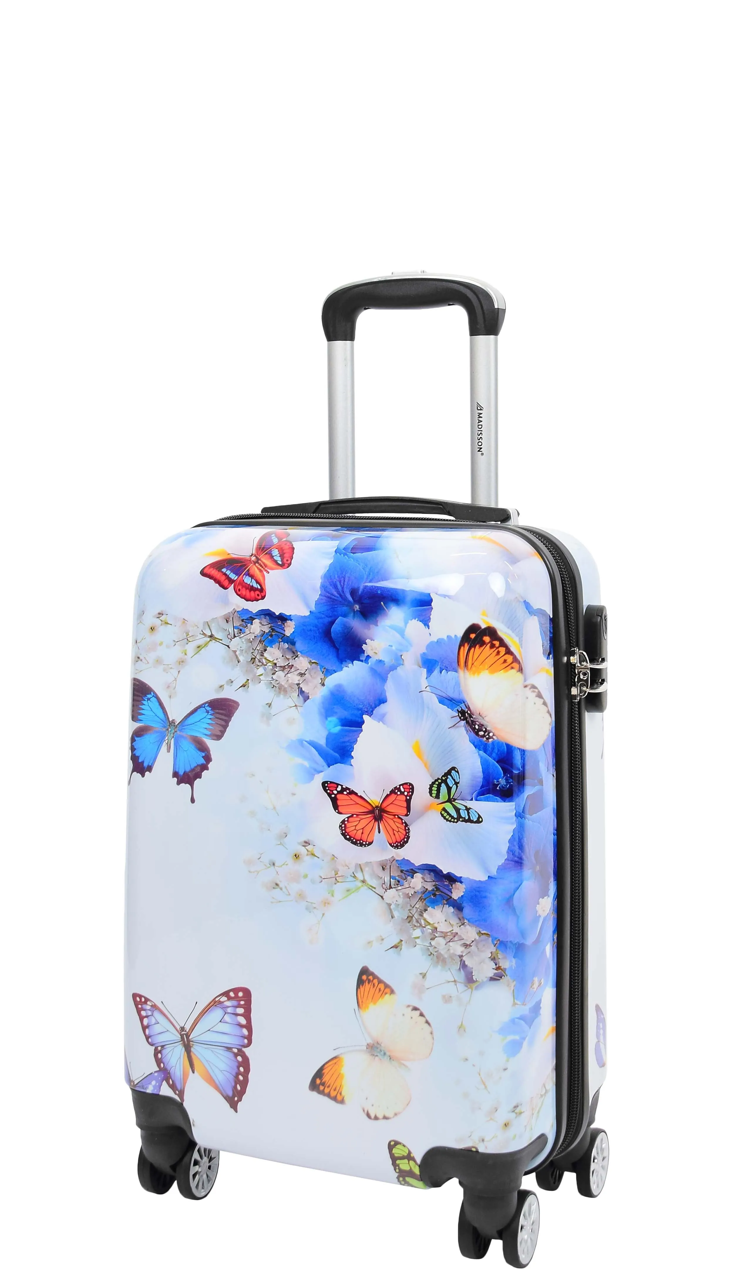 4 Wheel Suitcases Multi Butterfly PC Hard Shell Luggage Lightweight Travel Bag Hope