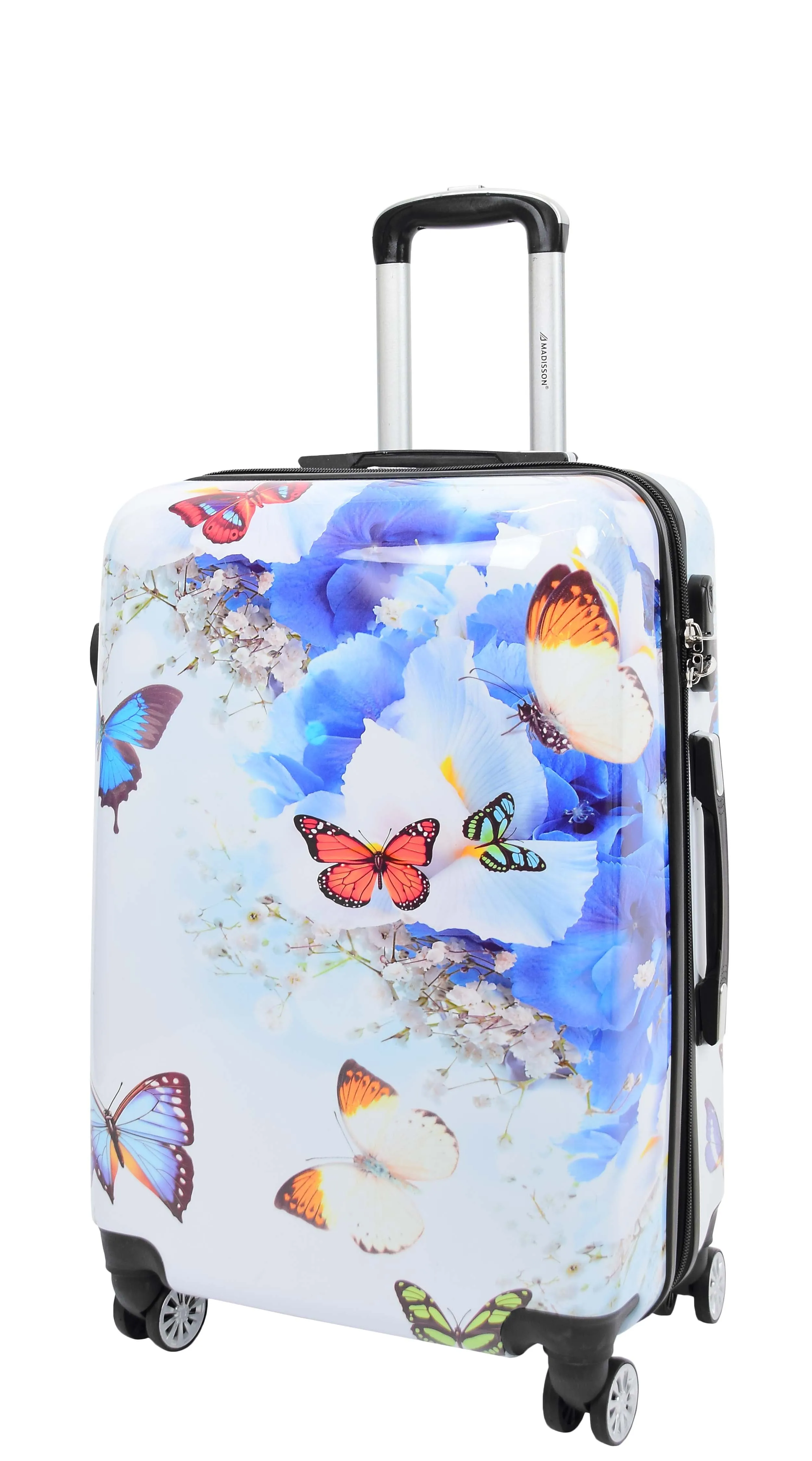 4 Wheel Suitcases Multi Butterfly PC Hard Shell Luggage Lightweight Travel Bag Hope