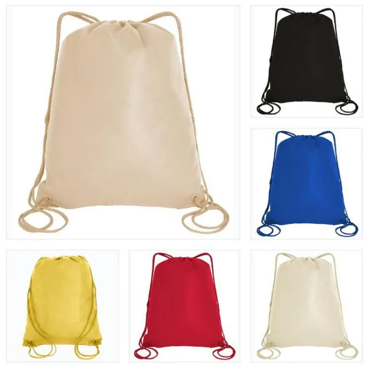 50 ct  Economical Drawstring Bag / Large Size Wholesale Backpacks - Pack of 50