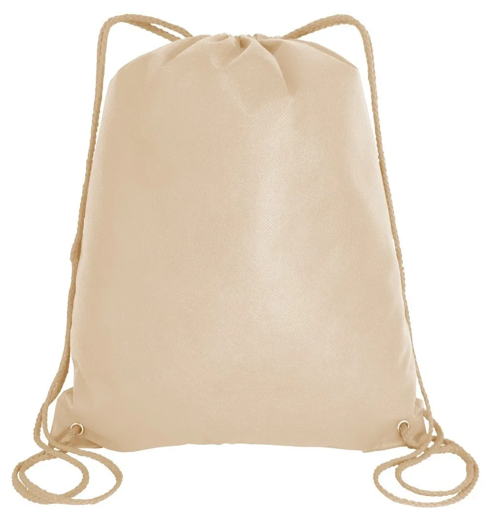 50 ct  Economical Drawstring Bag / Large Size Wholesale Backpacks - Pack of 50