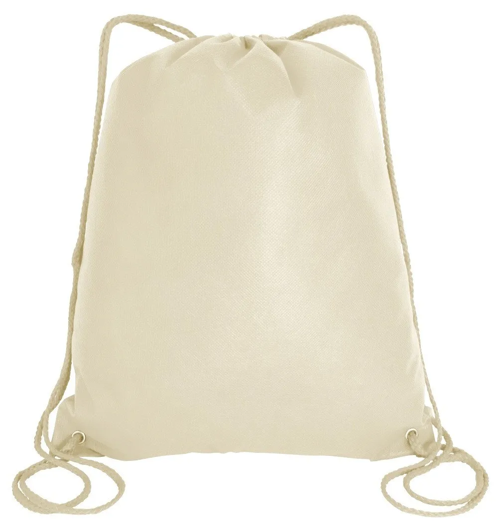 50 ct  Economical Drawstring Bag / Large Size Wholesale Backpacks - Pack of 50