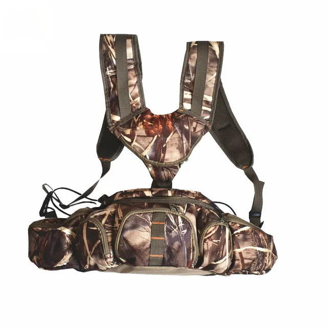 6 Pocket hunting Fanny Pack with sholder strap