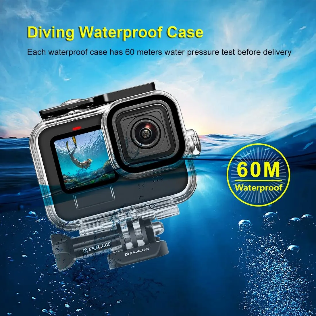 60m Waterproof Housing for Gopro Hero with Mount and Screw