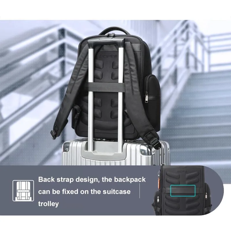 61-121601 Large Capacity Waterproof Business Laptop Backpack with Usb & Type-c Port