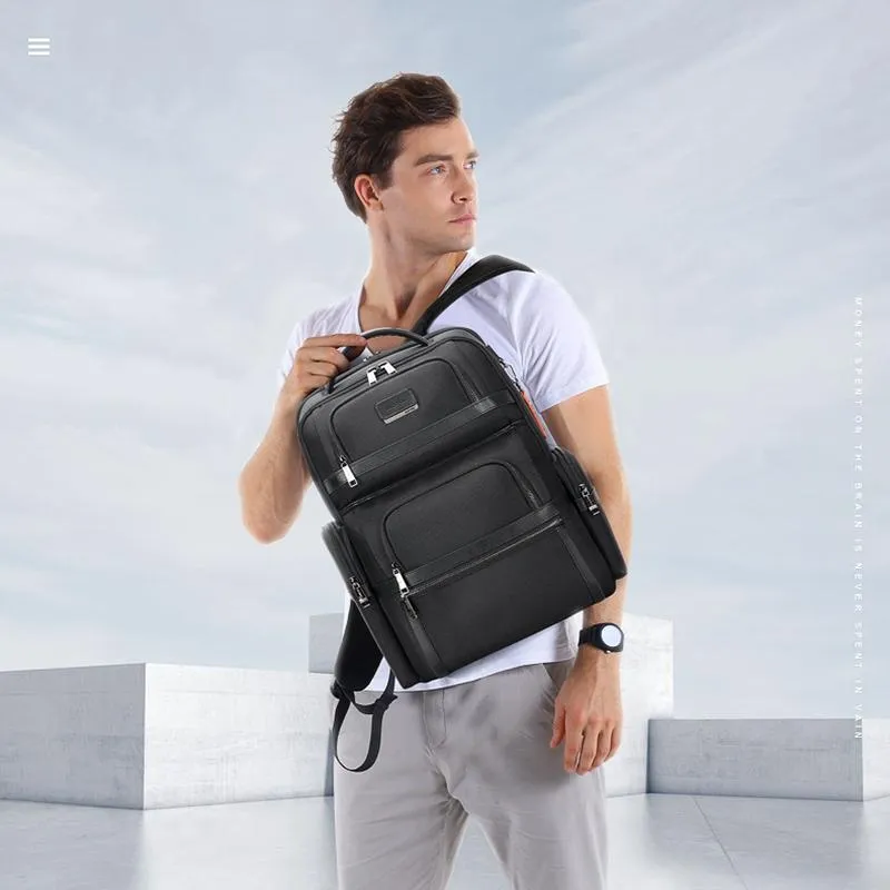 61-121601 Large Capacity Waterproof Business Laptop Backpack with Usb & Type-c Port