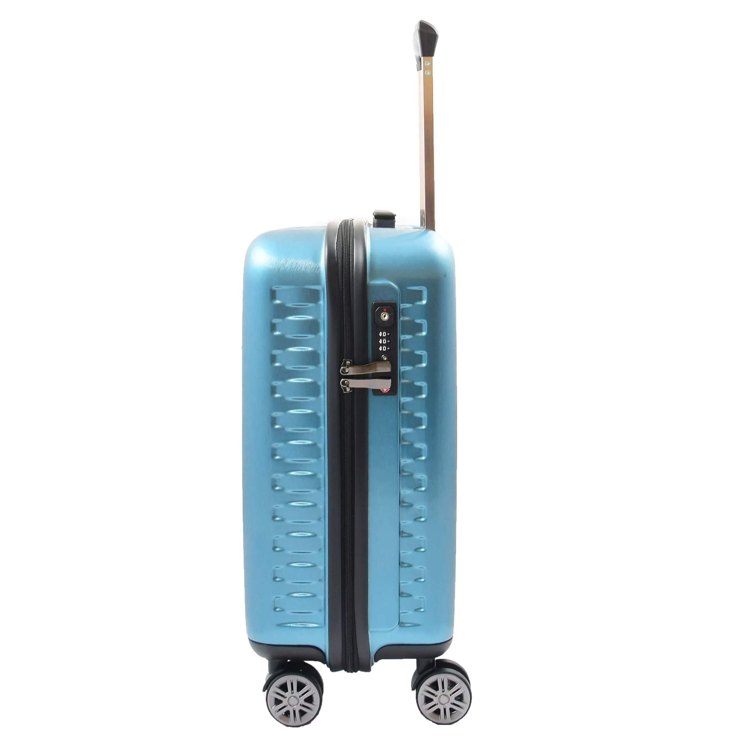 8 Wheel Hard Shell Premium Luggage Lightweight Suitcases Travel Bags Groovy Blue