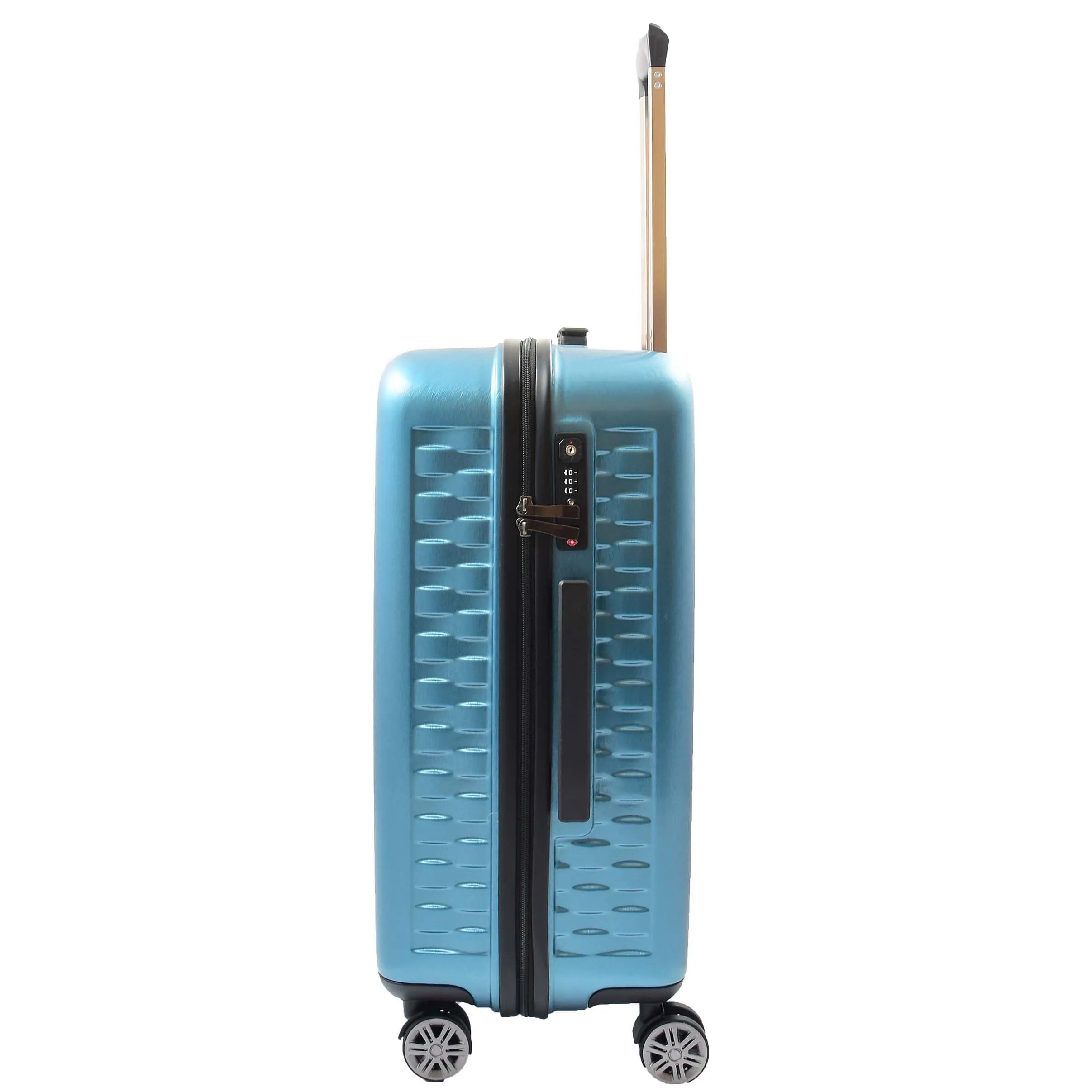 8 Wheel Hard Shell Premium Luggage Lightweight Suitcases Travel Bags Groovy Blue