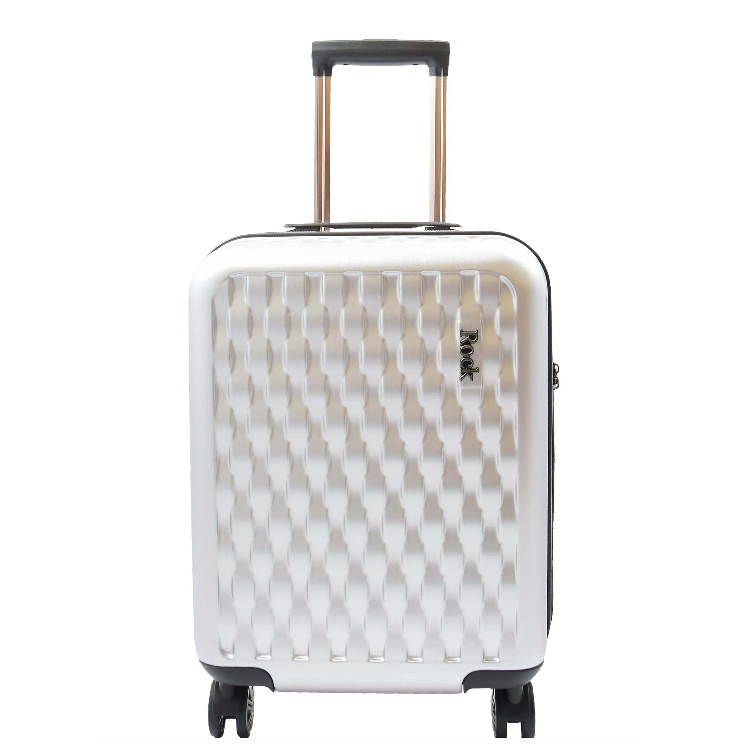 8 Wheel Hard Shell Premium Luggage Lightweight Suitcases Travel Bags Groovy Silver