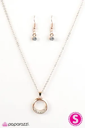All The Glitter In The World Rose Gold Necklace - Paparazzi Accessories