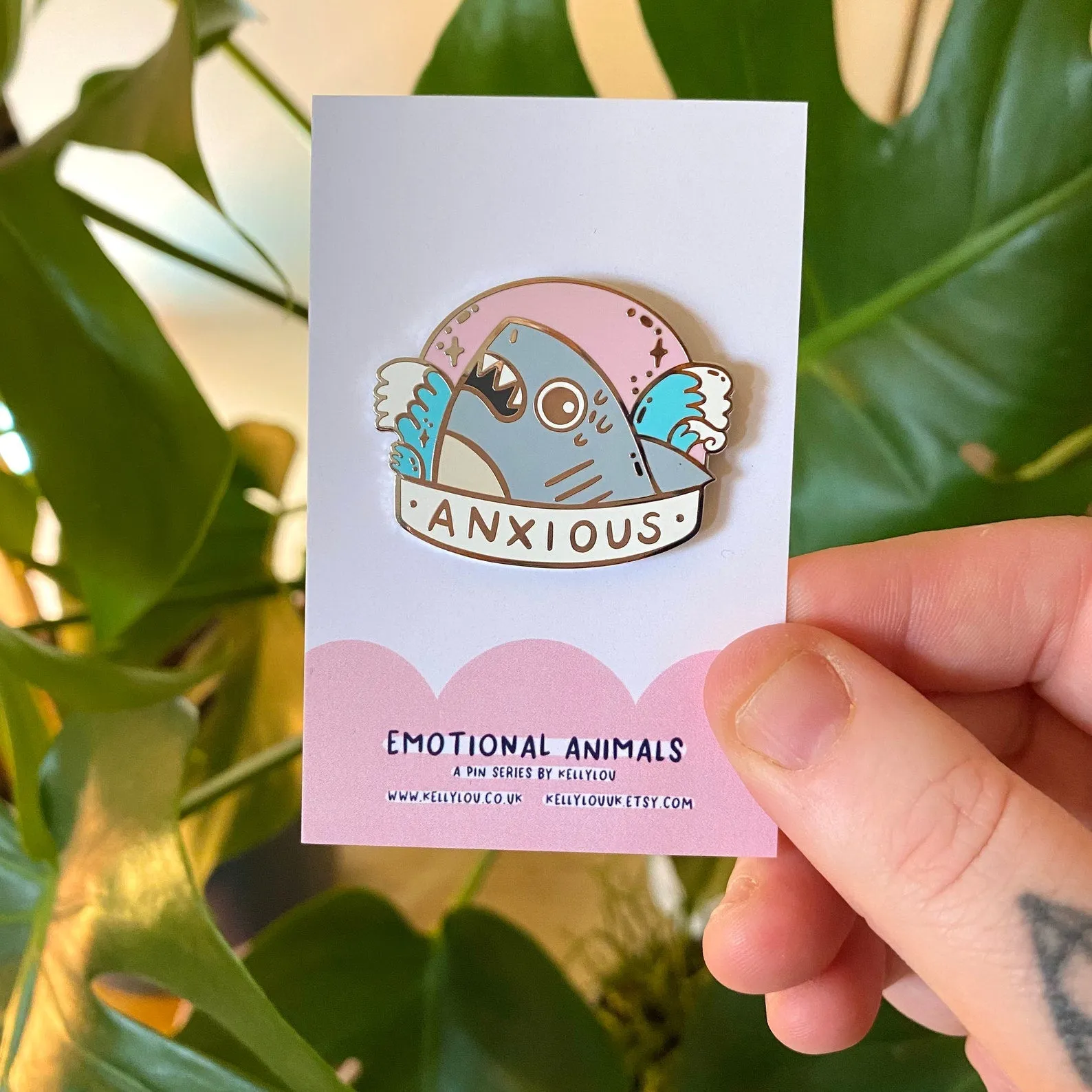 Anxious Shark Pin