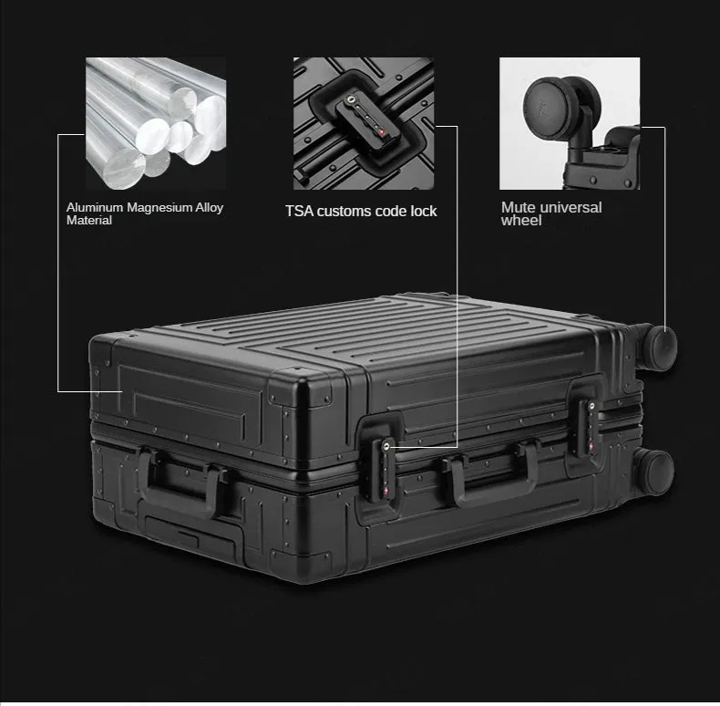 Aviation Grade Aluminum Travel Suitcases