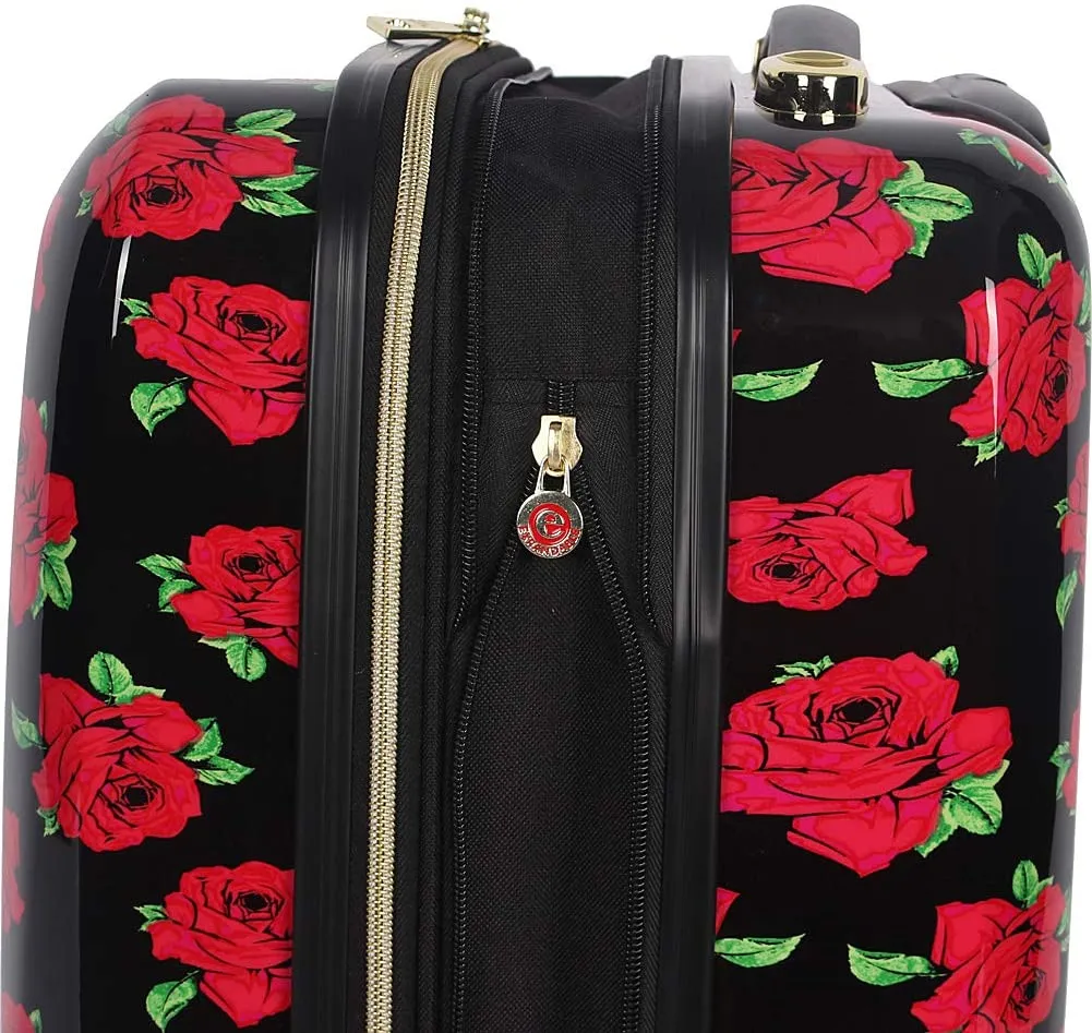Betsey Johnson Covered Roses 3-Piece Luggage Set