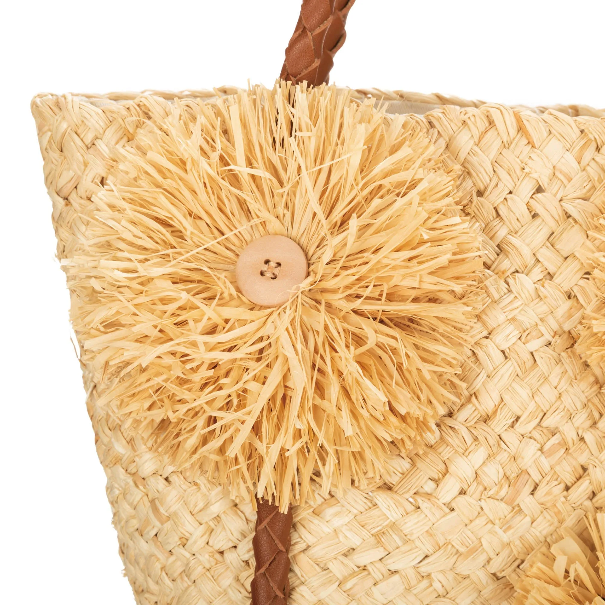 Blissful - Straw hand Bag with Straw Embellishments