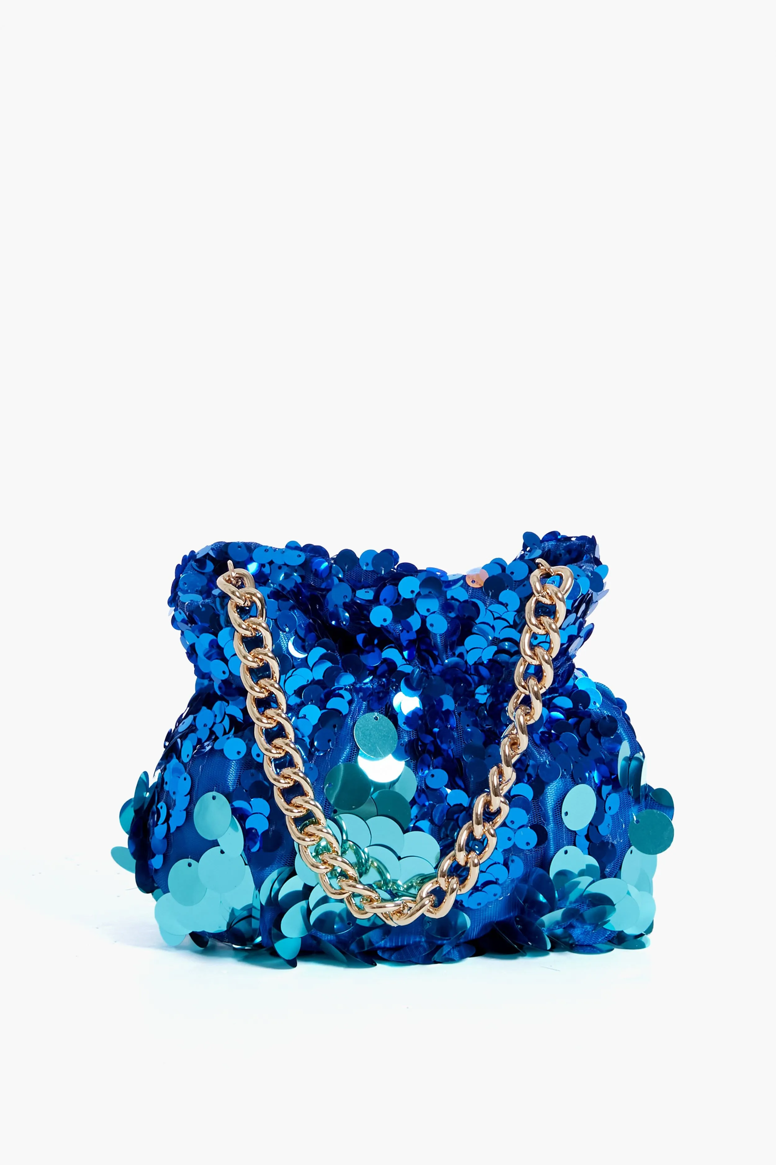 Blue Pedro Sequin Pouch
