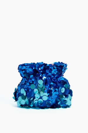 Blue Pedro Sequin Pouch