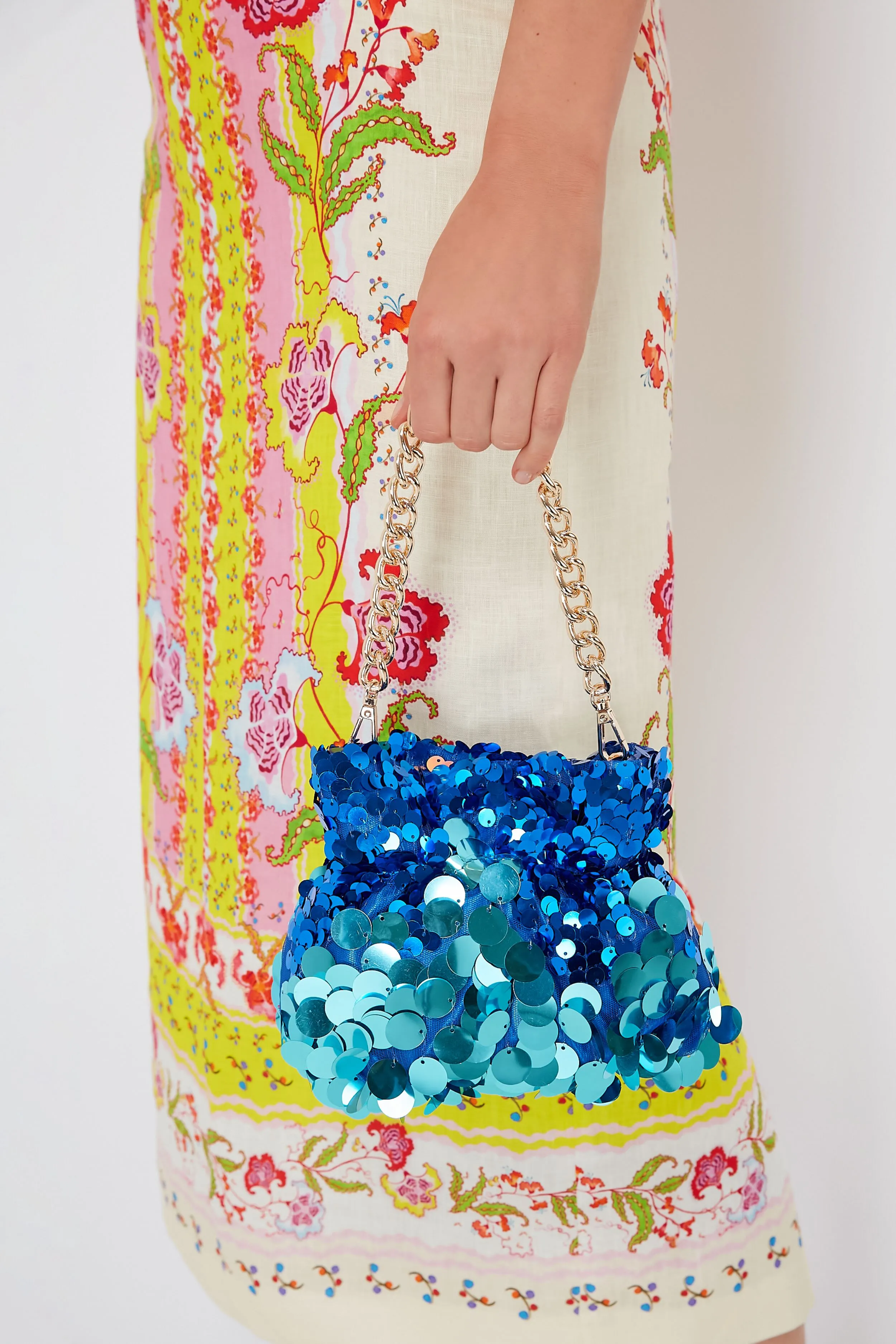 Blue Pedro Sequin Pouch