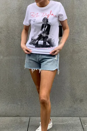 Bob Dylan Rolling Stones Tee White
