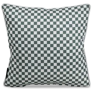 Bondi Forest Green Check - 45 x 45 cm Piped Outdoor Cushion