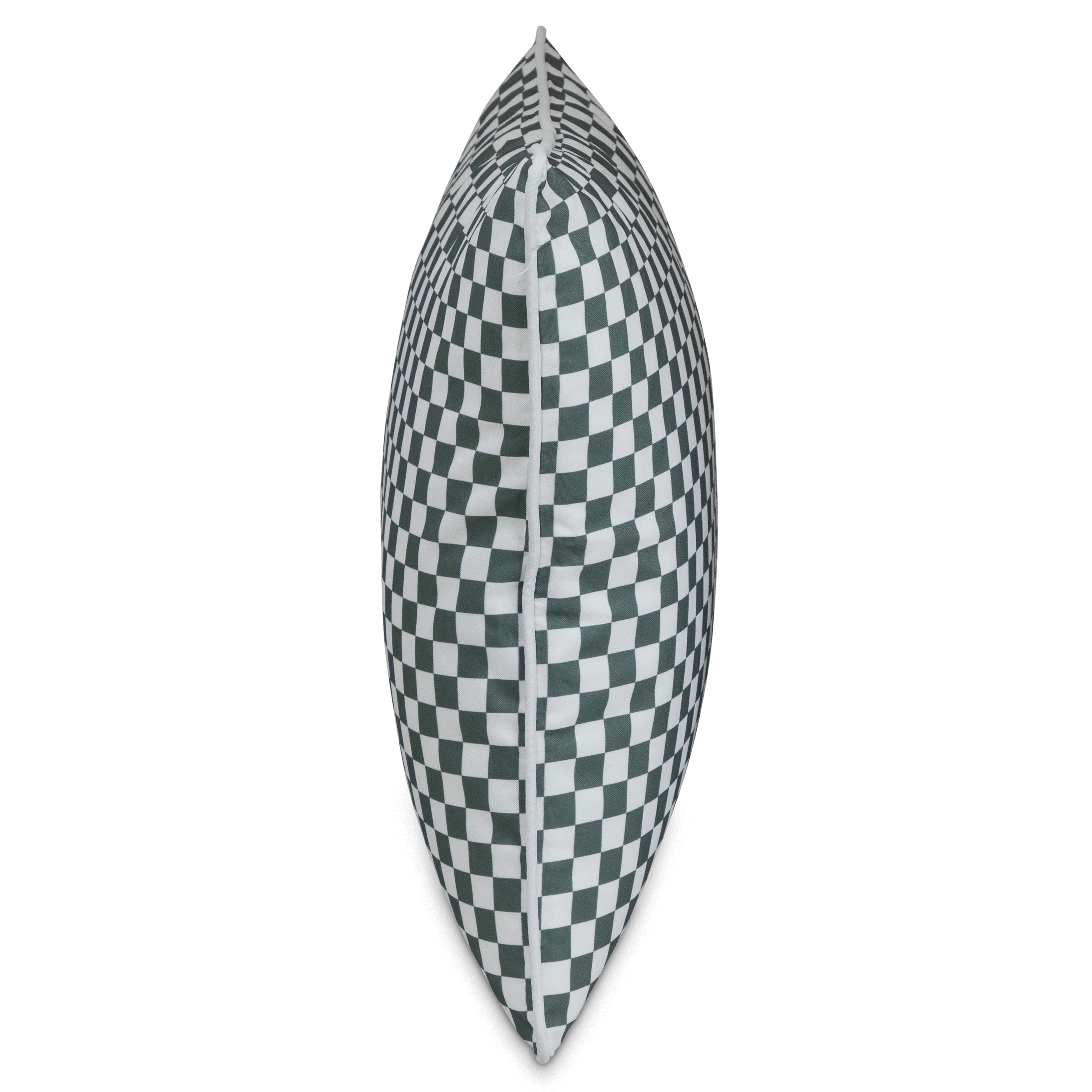 Bondi Forest Green Check - 45 x 45 cm Piped Outdoor Cushion