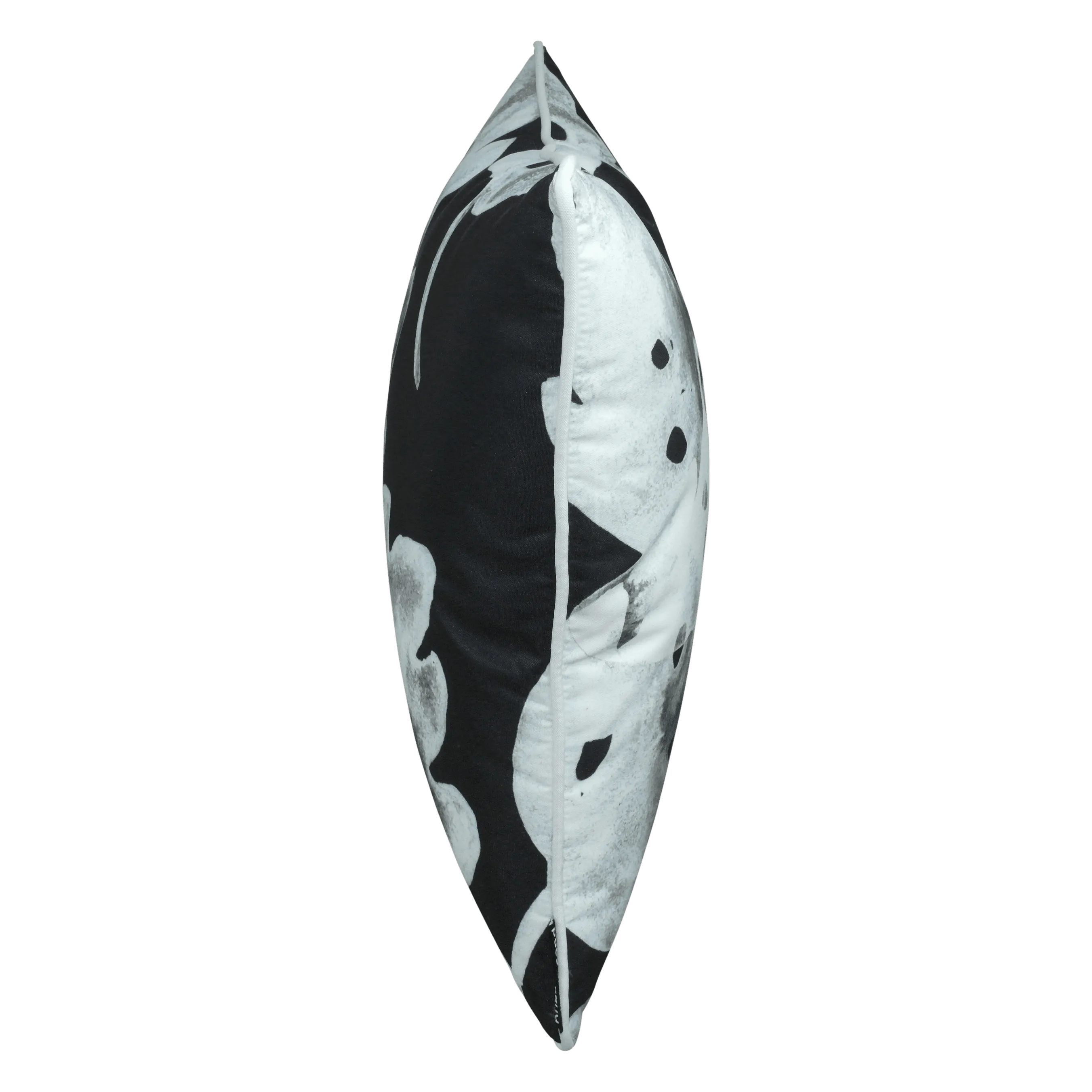 Bondi White On Black - 45 x 45 cm Piped Cushion