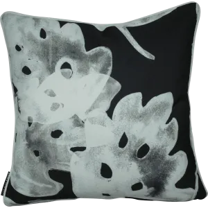 Bondi White On Black - 45 x 45 cm Piped Cushion