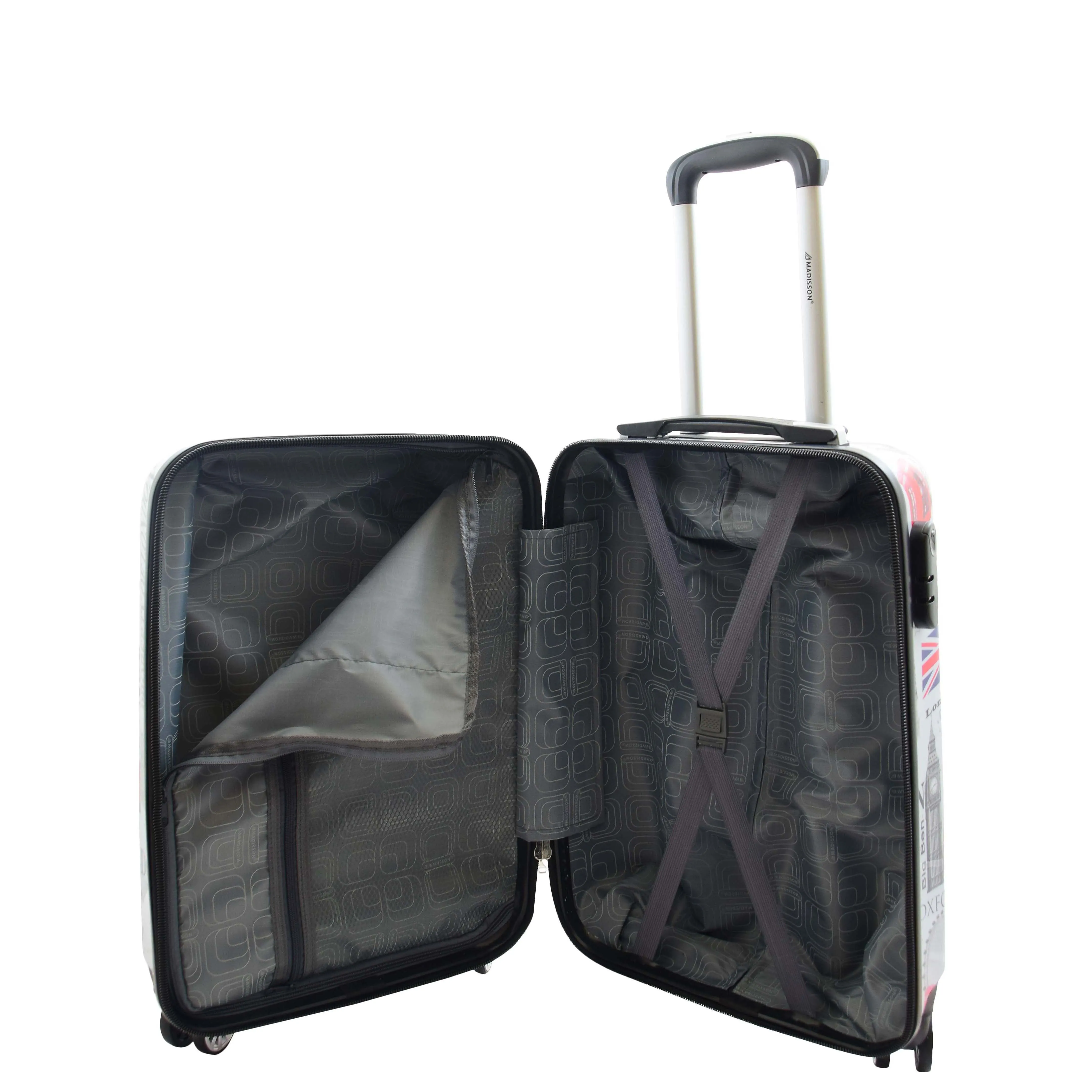 City of London 4 Wheel Suitcases Hard Shell Expandable Luggage Bags
