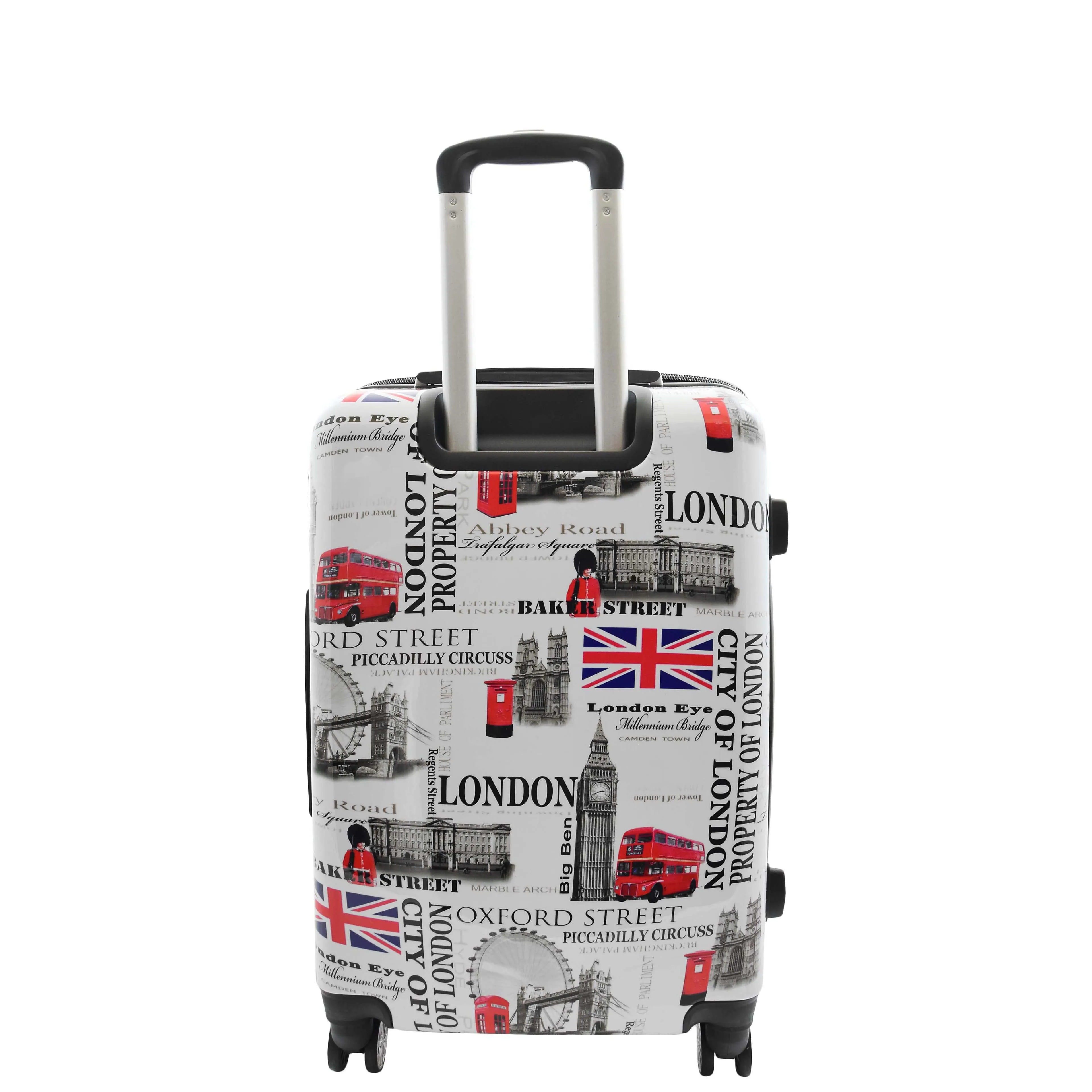 City of London 4 Wheel Suitcases Hard Shell Expandable Luggage Bags
