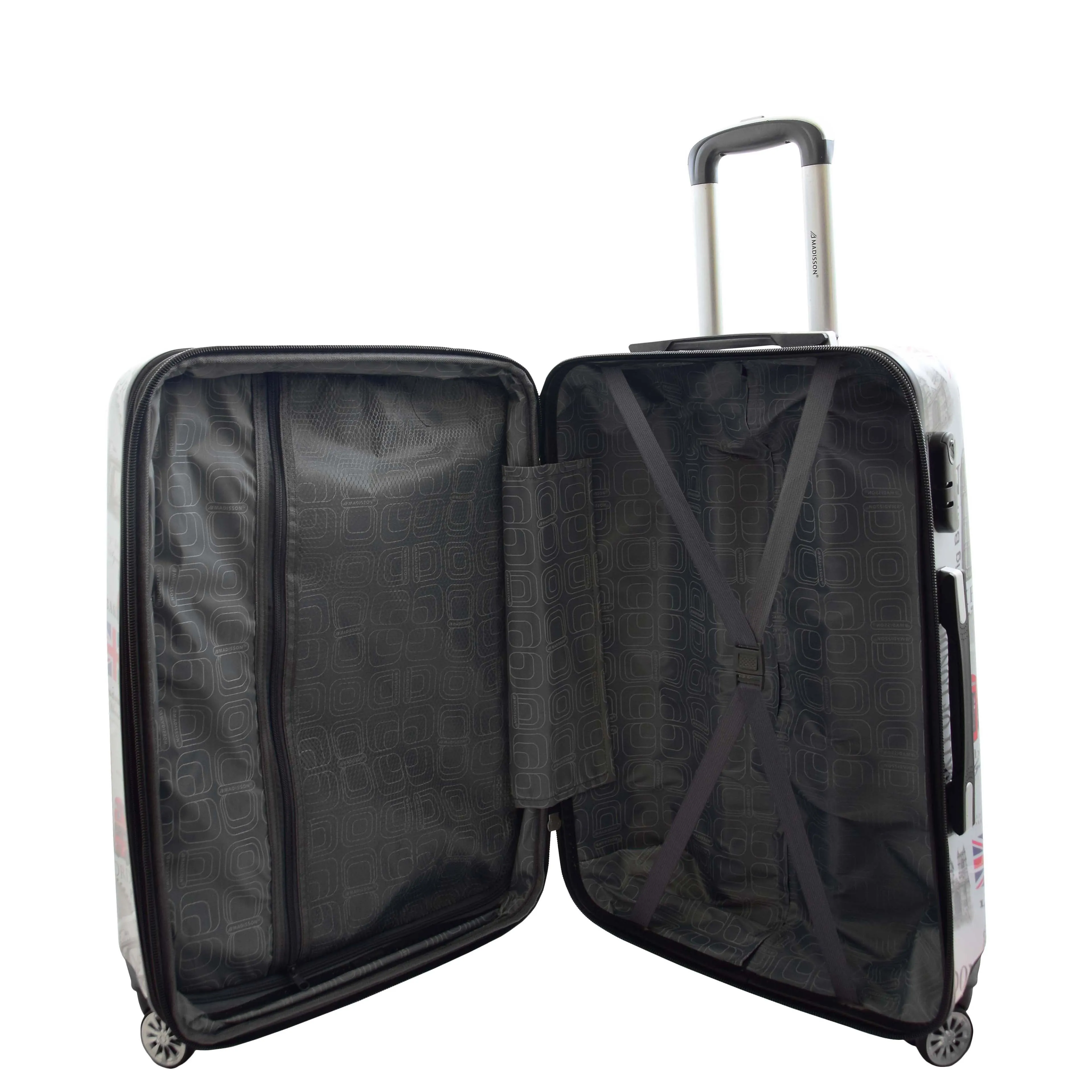 City of London 4 Wheel Suitcases Hard Shell Expandable Luggage Bags