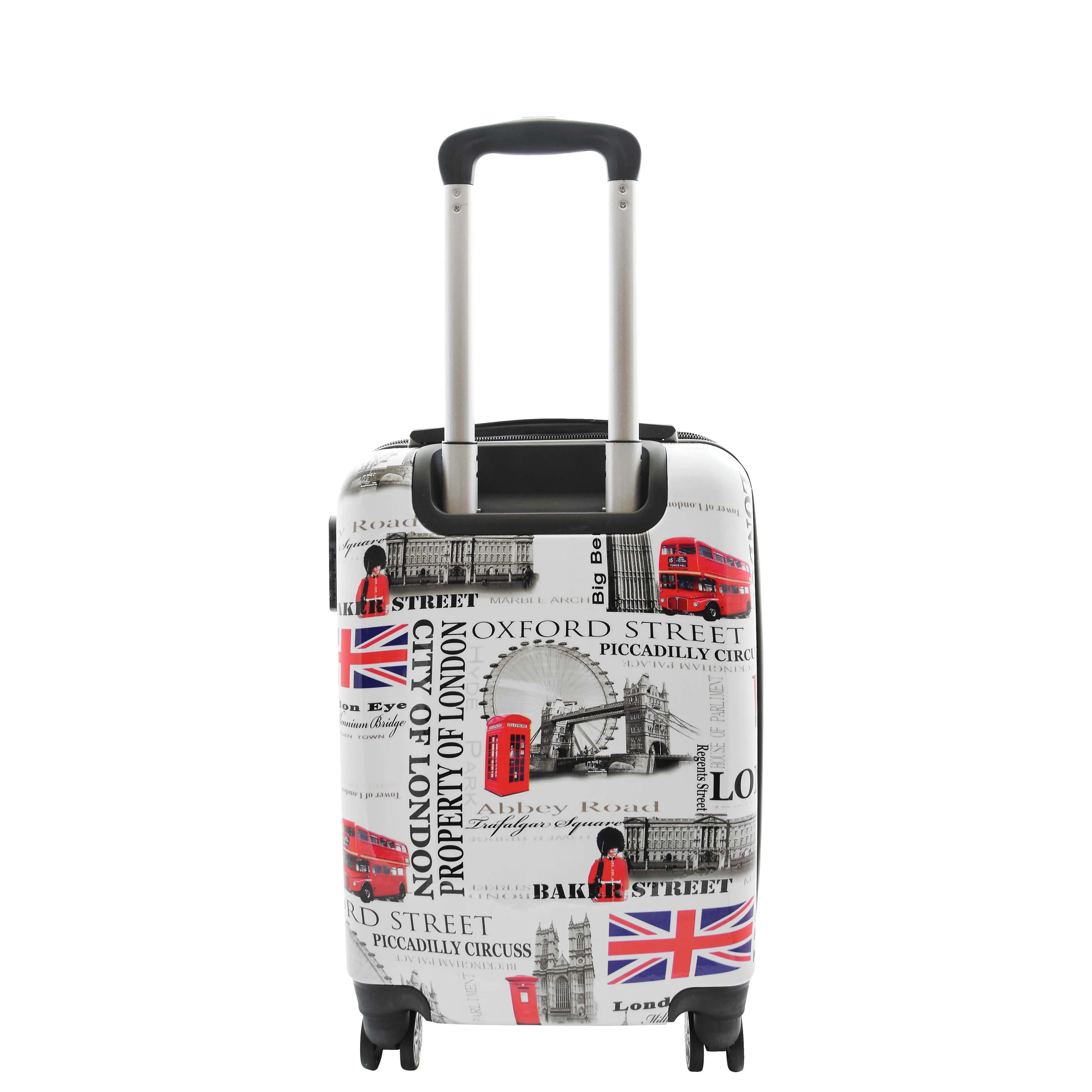 City of London 4 Wheel Suitcases Hard Shell Expandable Luggage Bags