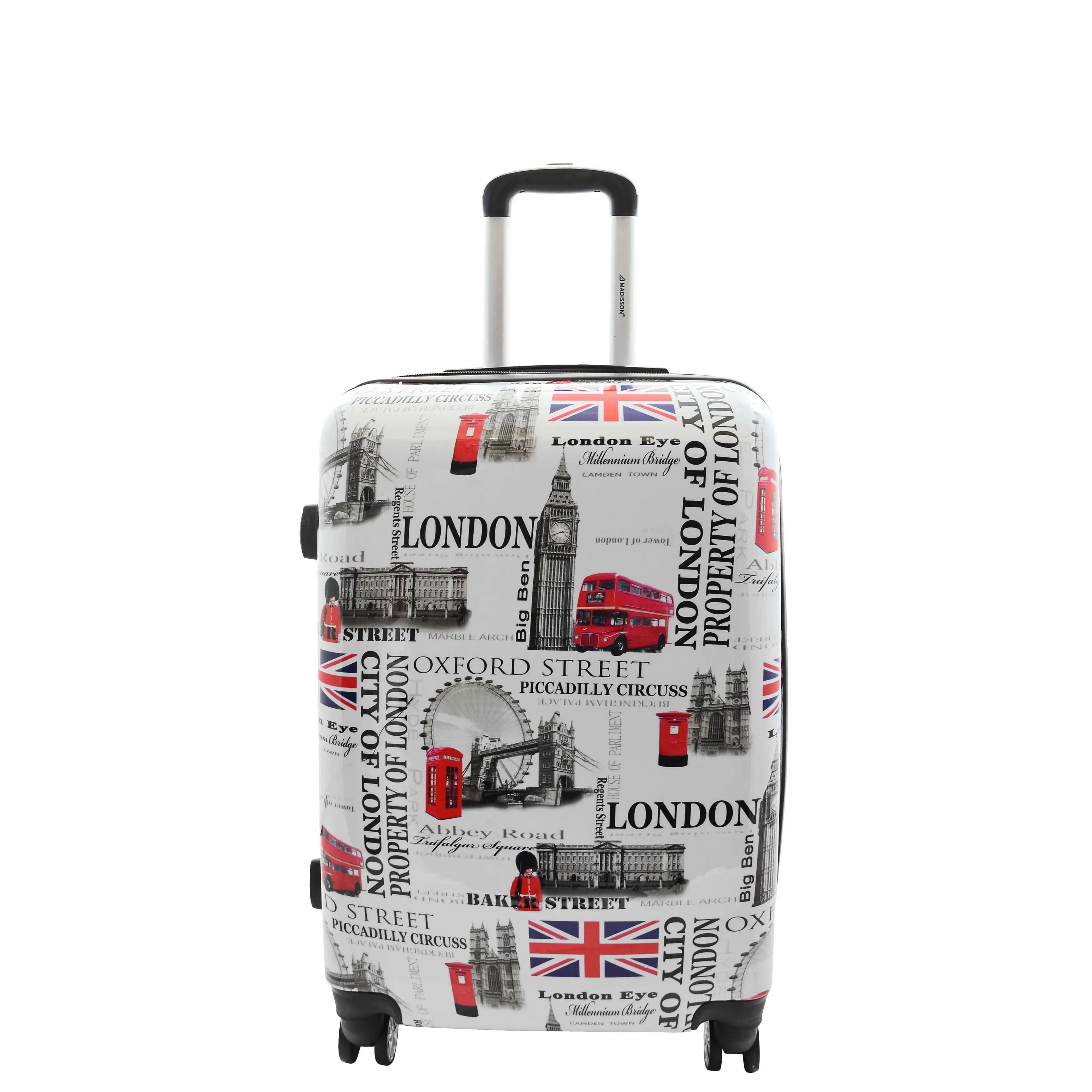 City of London 4 Wheel Suitcases Hard Shell Expandable Luggage Bags