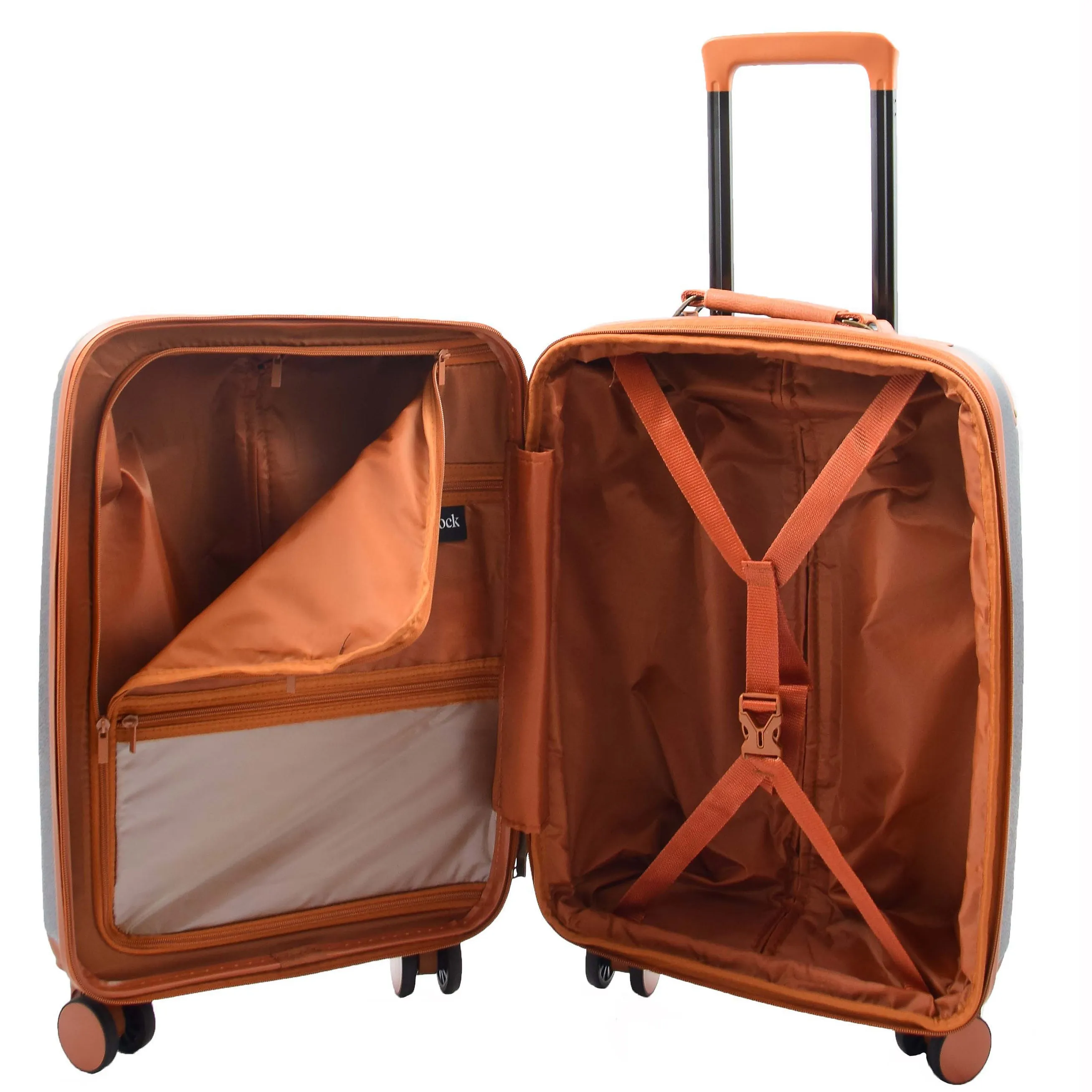 Classic 4 Wheel Hard Shell Luggage Expandable Lightweight Suitcases Travel Bags Cruiser Black