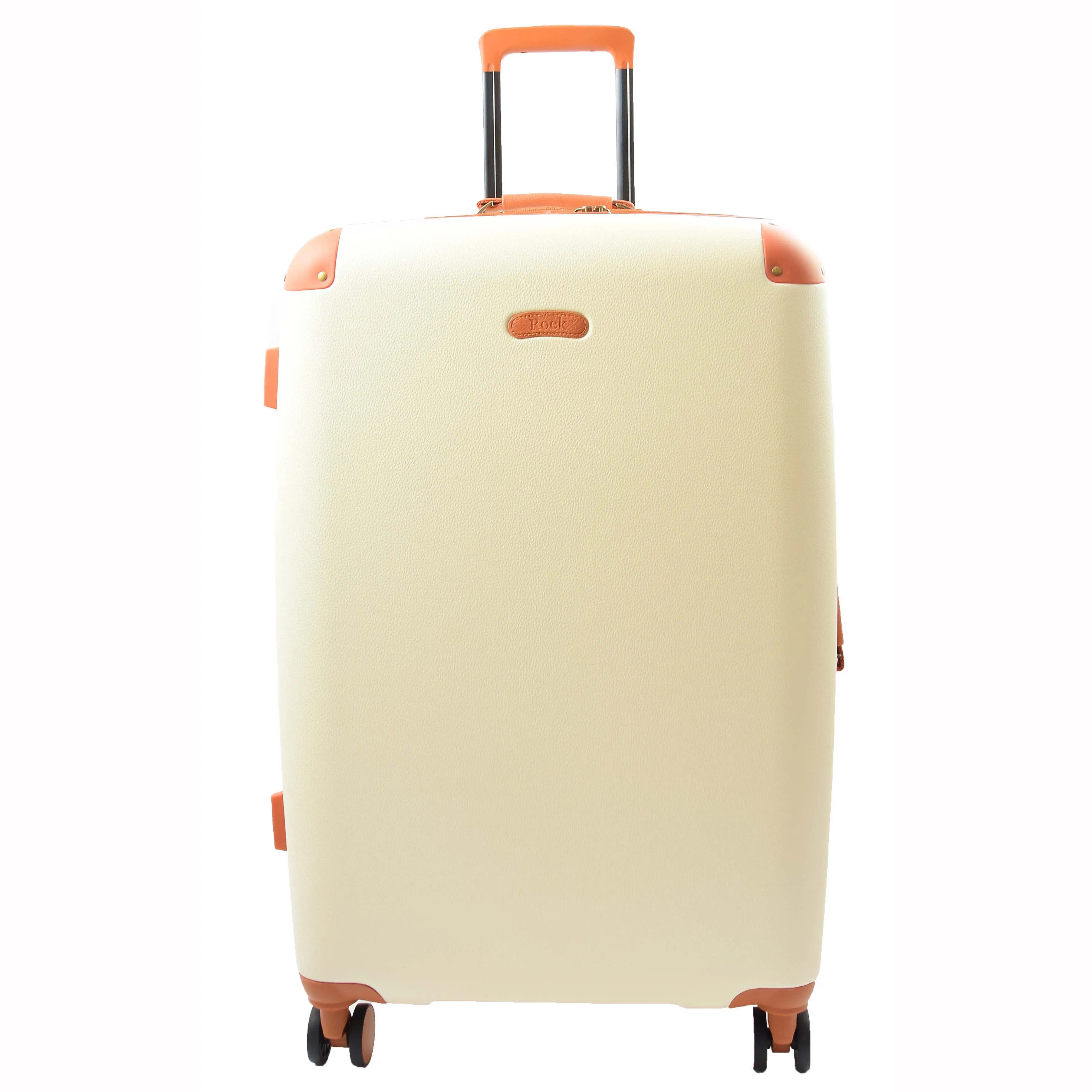 Classic 4 Wheel Hard Shell Luggage Expandable Lightweight Suitcases Travel Bags Cruiser Cream