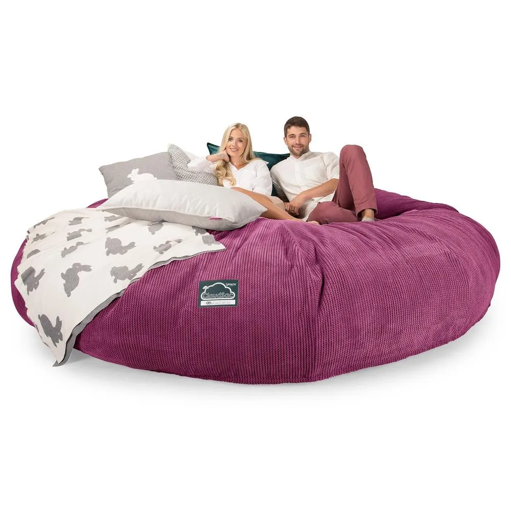CloudSac 5000 XXXXXL Titanic Memory Foam Beanbag Sofa - Pom Pom Pink