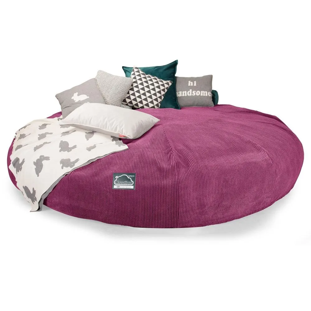 CloudSac 5000 XXXXXL Titanic Memory Foam Beanbag Sofa - Pom Pom Pink