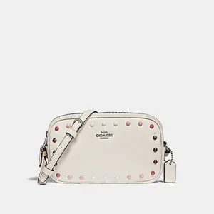 Coach Women's Crossbody Pouch With Rainbow Rivets SV/Chalk F34315 SVHA