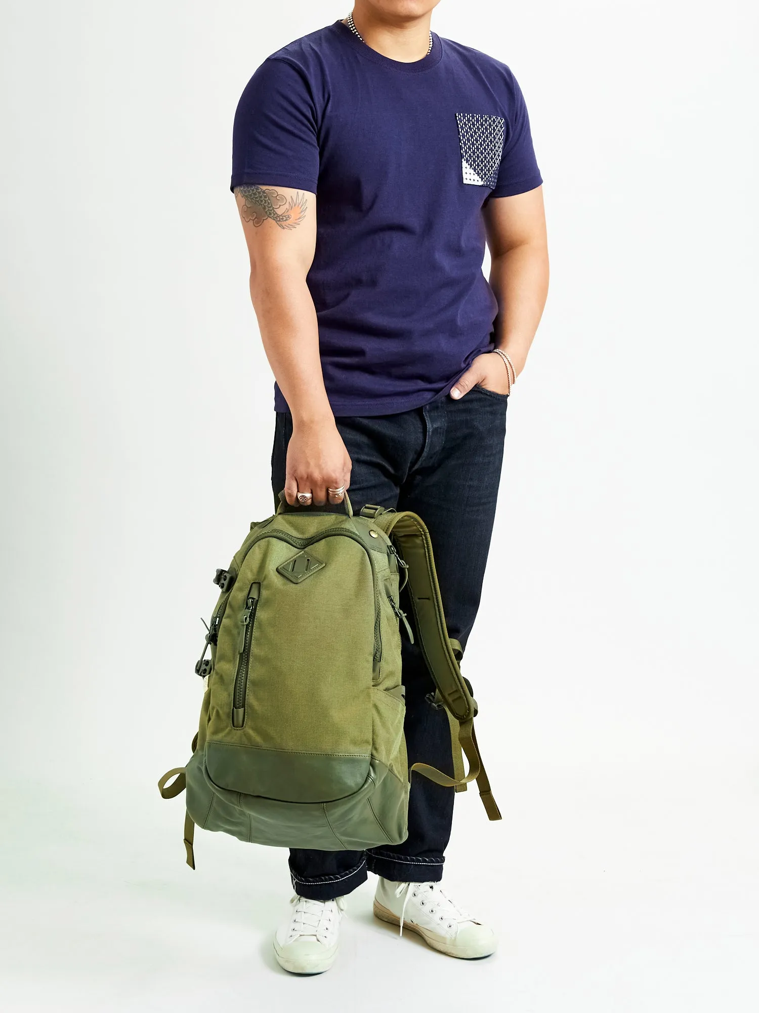 Cordura 20L Backpack in Olive Lambskin