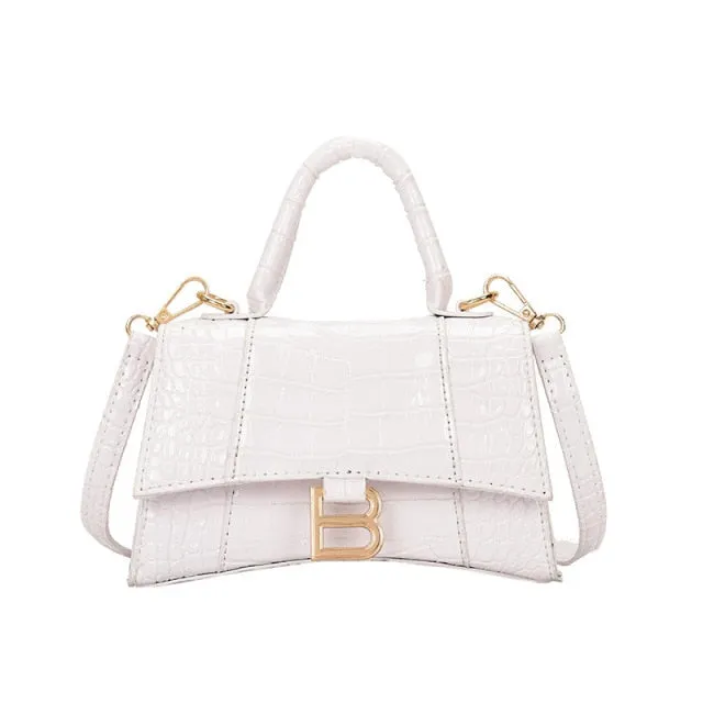 CROCODILE PATTERN HOURGLASS BAG