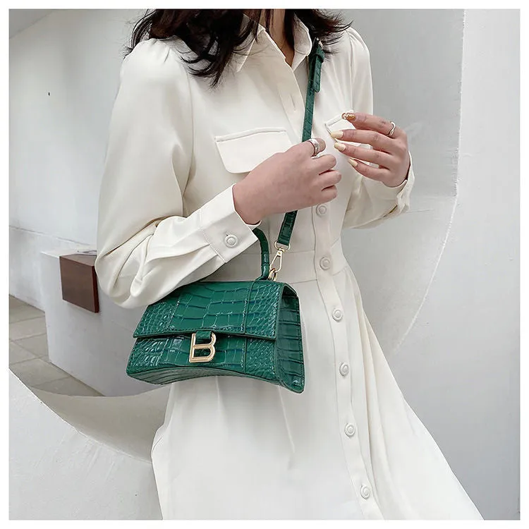 CROCODILE PATTERN HOURGLASS BAG