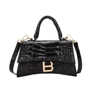 CROCODILE PATTERN HOURGLASS BAG