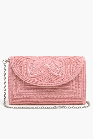 Crystal Rose Embellished Clutch