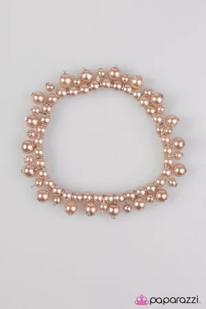 Date With Divine Brown Pearl Bracelet - Paparazzi Accessories